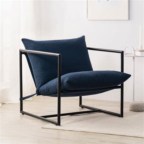 metal and fabric accent chair|metal frame upholstered chair.